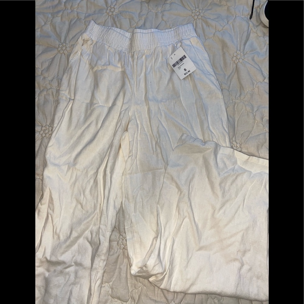 White wide leg pants!
